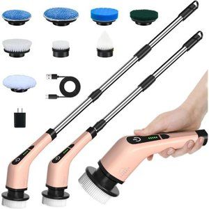 Electric Spin Scrubber, Cordless Powerful Scrub Brush for Cleaning Bathroom